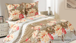 Комплект постельного белья поплин Ecotex  Орлеанская лилия Дуэт