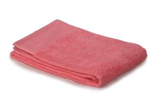 Полотенце махровое однотонное розовый