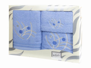Махровые банные полотенца с вышивкой Valentini арт.81048 2139 (Португалия)