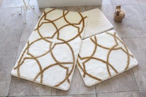 Набор ковриков для ванной DO&CO (60Х100 см/50x60 см) BONNE золотой