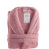 Махровый халат Basic розовый разм.XL