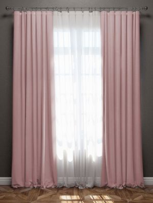Комплект штор с подхватами Блэкаут 2х170х270 см Розовый