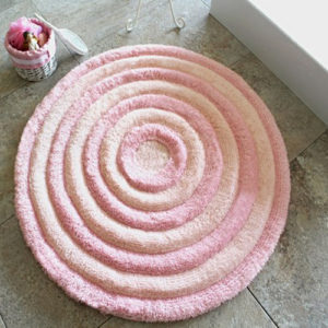 Коврик Castafiore Akril Wave розовый 90 см диаметр