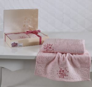 Комплект махровых полотенец VIOLA Светло-розовый