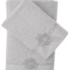 Комплект махровых полотенец с вышивкой SIENA Серый