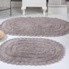 Набор ковриков для ванной кружевной KARNA  YANA 60x100 + 50x70 см Мокко