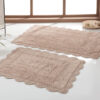 Набор ковриков для ванной кружевной KARNA EVORA 60*100 + 50*70 см Кремовый