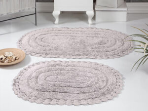 Набор ковриков для ванной кружевной KARNA  YANA 60x100 + 50x70 см Мокко